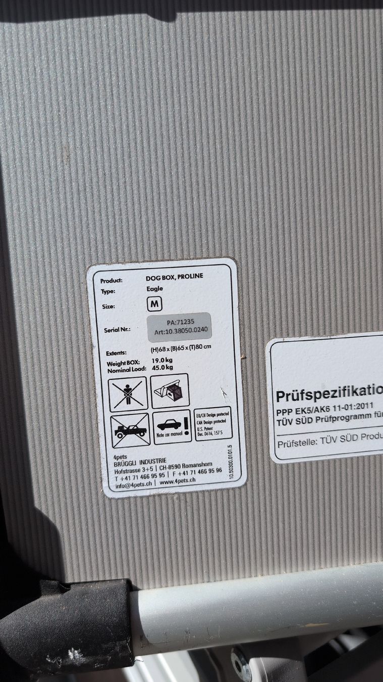 4pets Gabbie, trasporto & Sicurezza: Robuste Hundebox Alu im Sommer-Angebot – Usato da Rütihof venduto da jeff_14 3