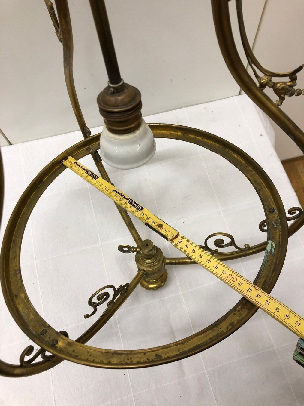 Lampadari & plafoniere: Antike Messing-Deckenleuchte – Usato da Lenz venduto da Klimbim7083 7