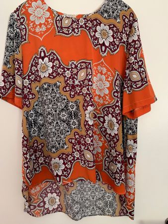 TUNIKA BLUSE GR  44 Orange bunt Marke Avant Premier