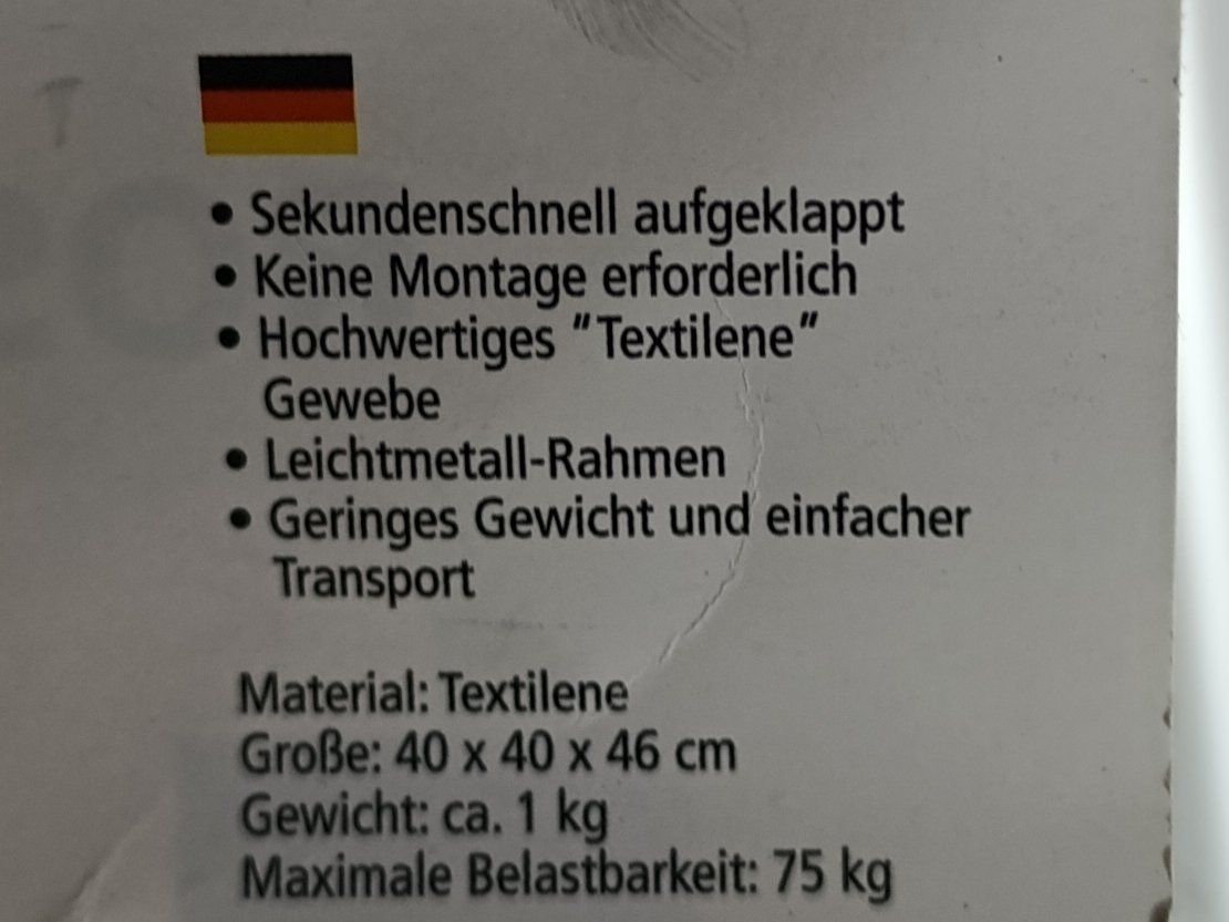 Hocker: EUROTRAIL tabouret pliable – Neu (gemäss Beschreibung) aus Thielle von Plusvalue_Neuchatel 3