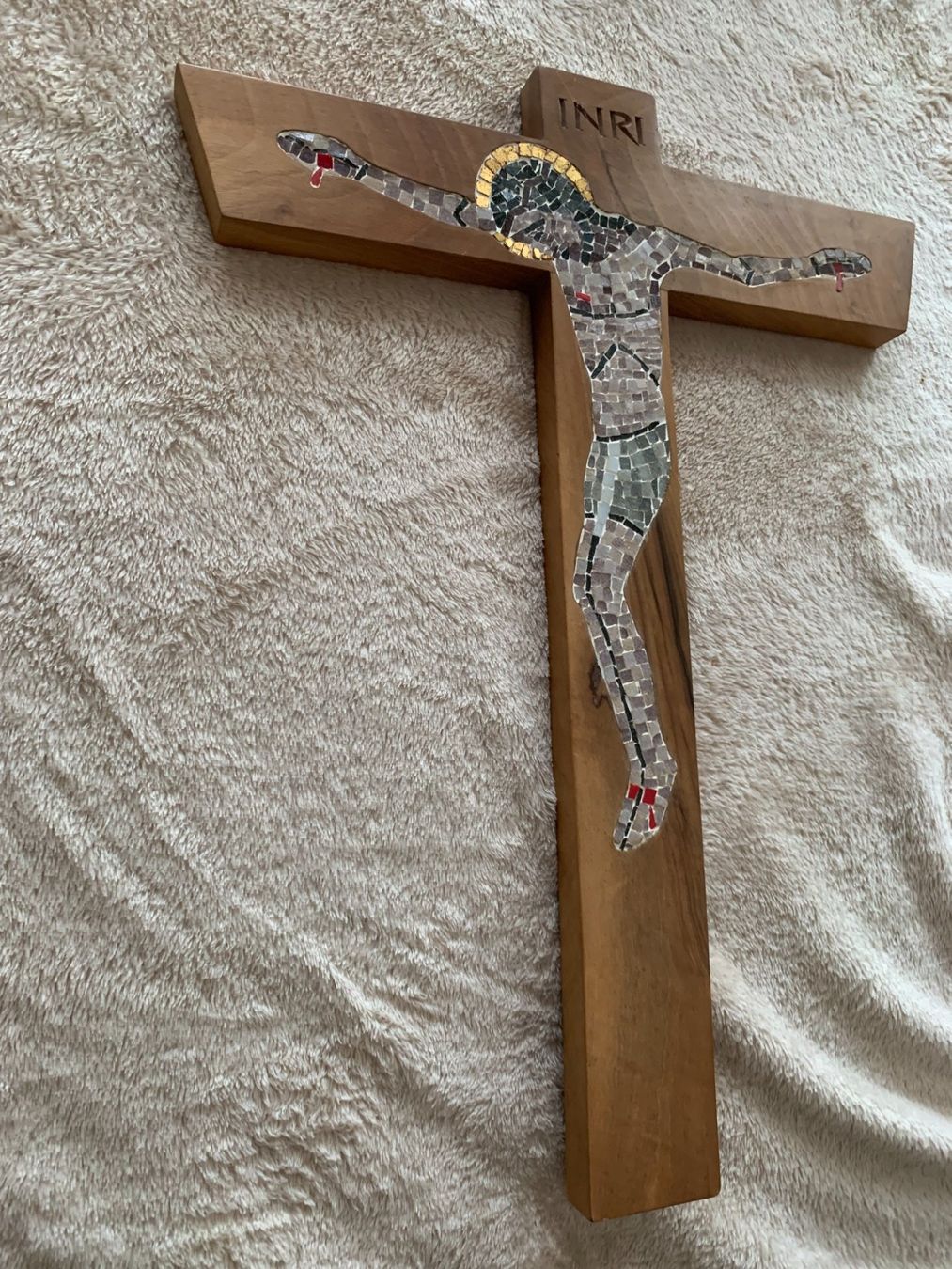 Skulpturen & Statuen: Einmaliges, Mosaik-Holzkreuz – Gebraucht aus Berneck von danilo5561 1