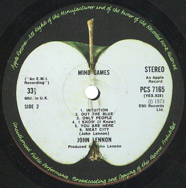 Vinyles: Lennon John: Mind Games LP – Neuf (Voir description) à Steinhausen par Vilivinili 2