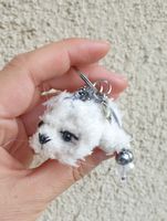 Handgehäkelter Seehund Schlüsselanhänger  Amigurumi