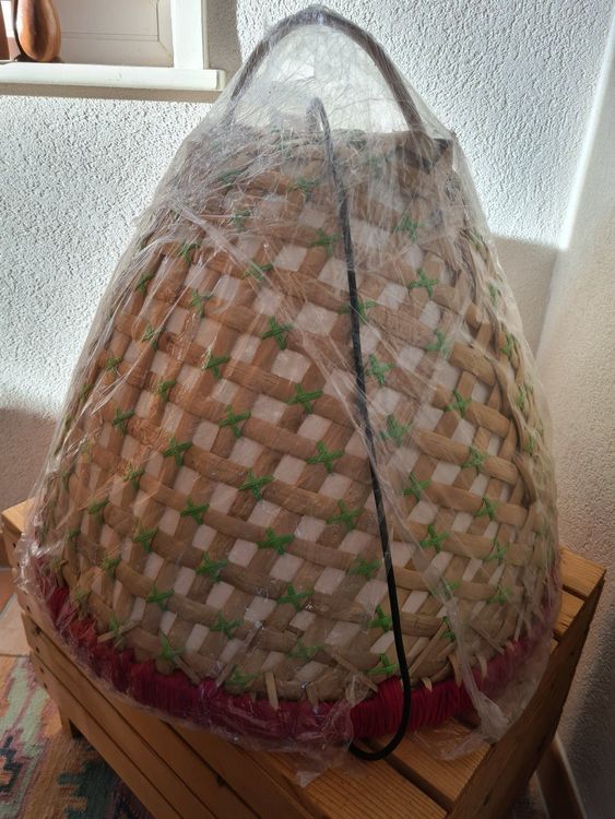 Abad-jour En Bambou Rétro, Abat-jour En Forme De Tambour Rond