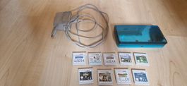 Nintendo 3DS Aquablue + Ladekabel + 9 Spiele
