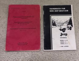Jeep Handbuch + Parkdienstvorschriften, Oldtimer Rarität