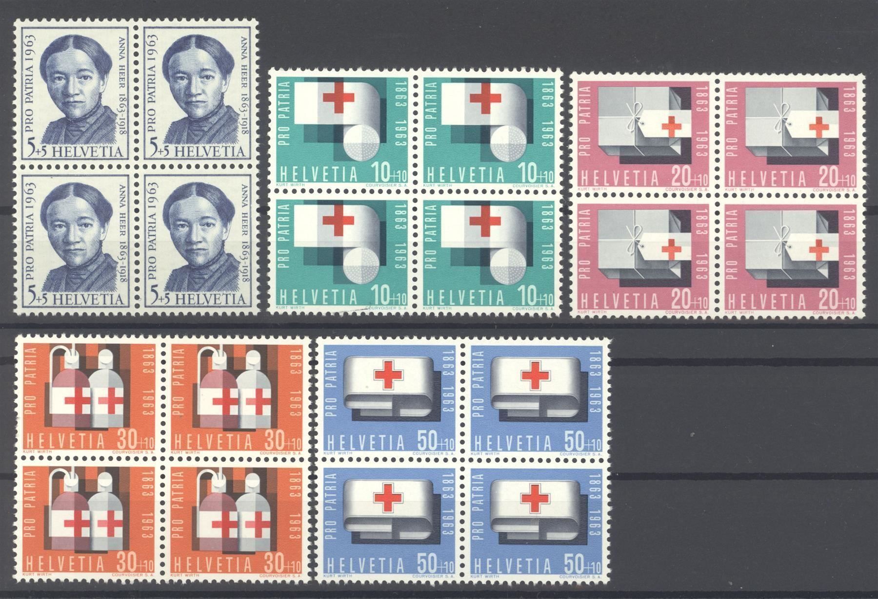 Tutti i francobolli: 1963, Pro Patria, Viererblöcke ** – Usato da Willisau venduto da Vollstempel