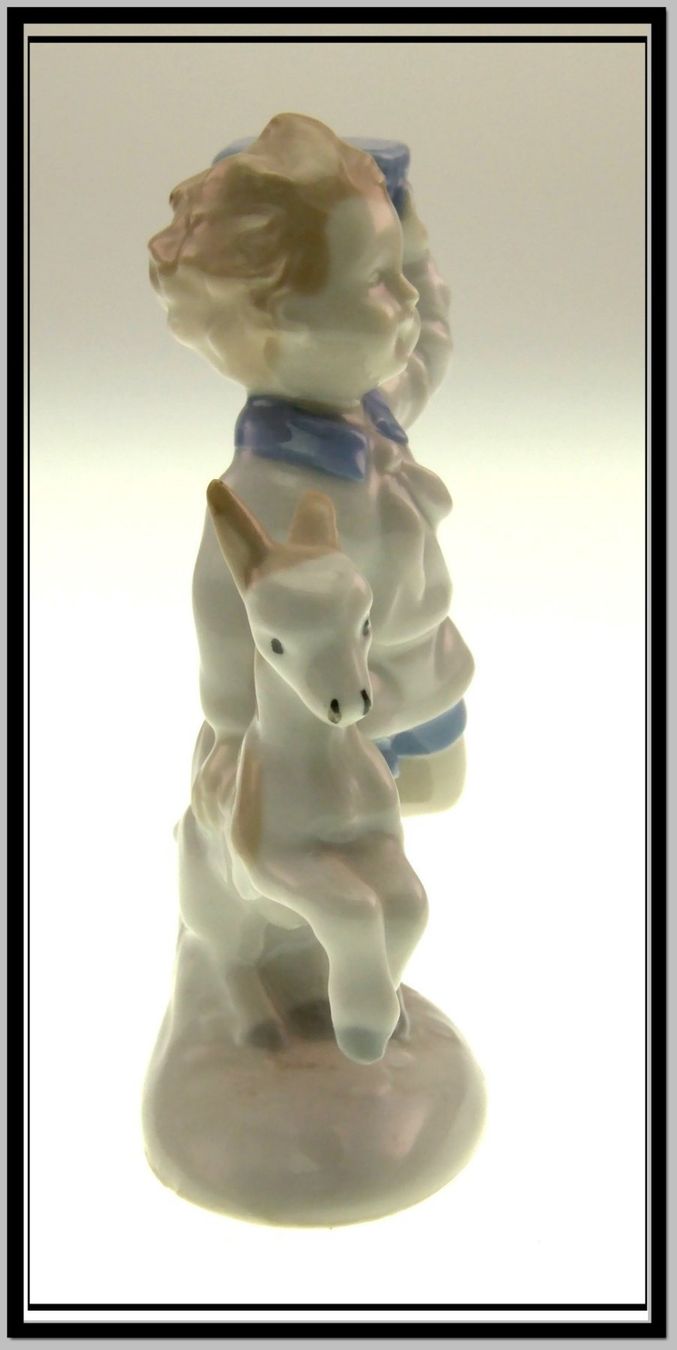 Statuette: Junge mit Zicklein GDR Gräfenthal Porzellanfigur 🍀 – Usato da Schmitten FR venduto da Rimonimus 1
