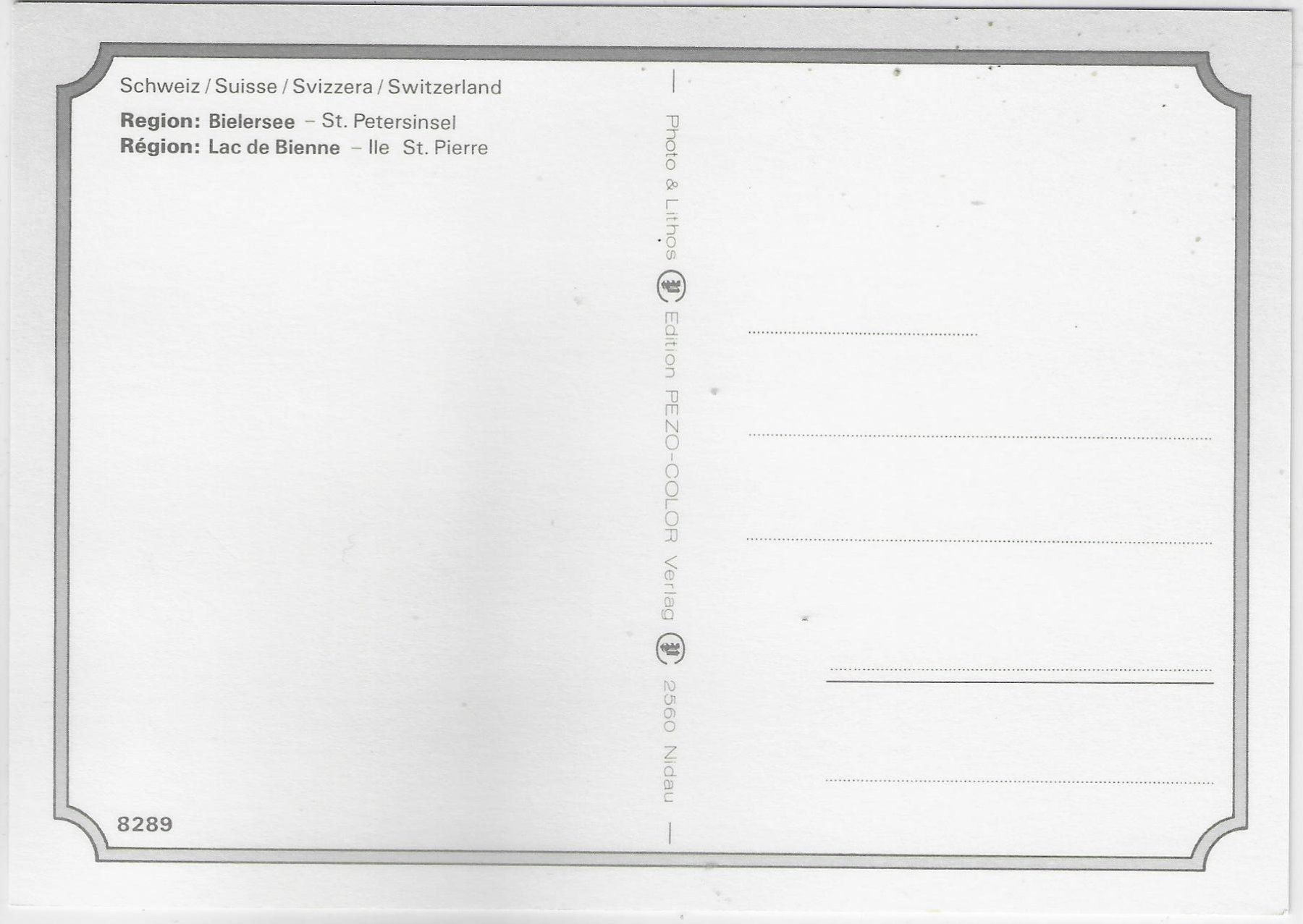 Cartoline postali: St. Petersinsel - Ile St. Pierre – Usato da Ettingen venduto da Kartenplanet 1