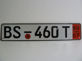 Nummernschild / Kfz-Ausfuhrkennzeichen Deutschland BS-460 T