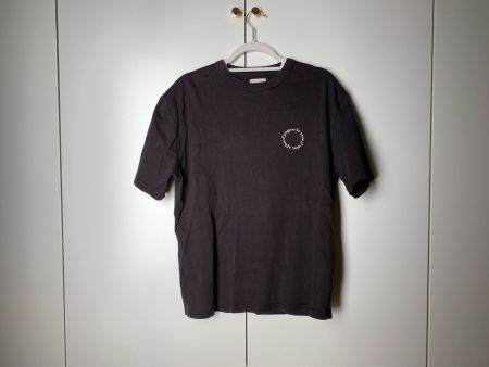 P&Co Tee, Stone Wash Black, Embroidered Chest Logo, Size S
