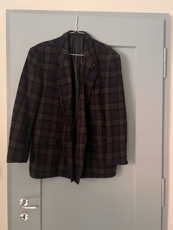 Vintage Blazer mit grün-violettem Karomuster