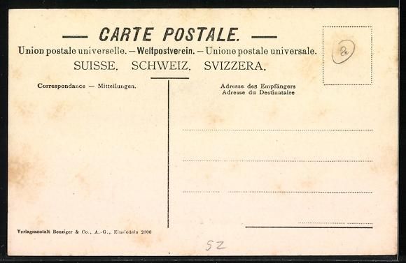 Cartoline postali: AK Einsiedeln, Blick zum Kloster – Usato da Berlin venduto da bartko-reher 1