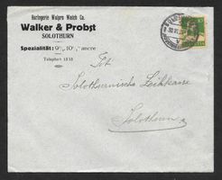 Solothurn illustrierter Brief Walker & Probst 30.6.1927