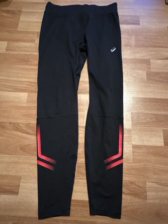Asics Laufhose Damen, Gr. L, Schwarz-Rot 