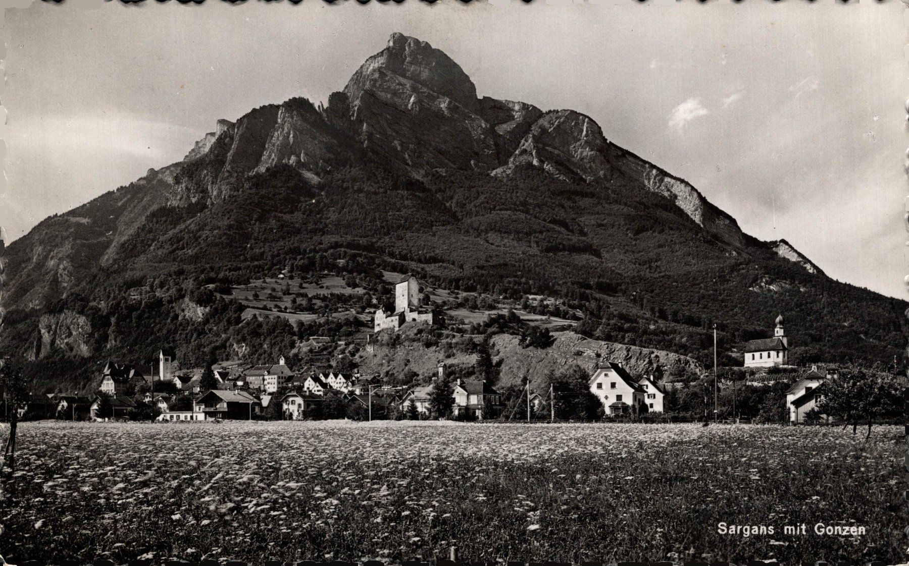 Cartoline postali: Sargans mit Gonzen – Usato da Bronschhofen venduto da Astore