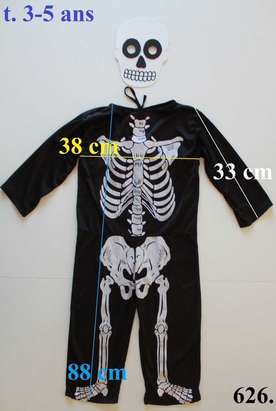 Costumi: Costume squelette / Skelett t. 3 - 5 ans – Usato da Peseux venduto da CoolShoping 1