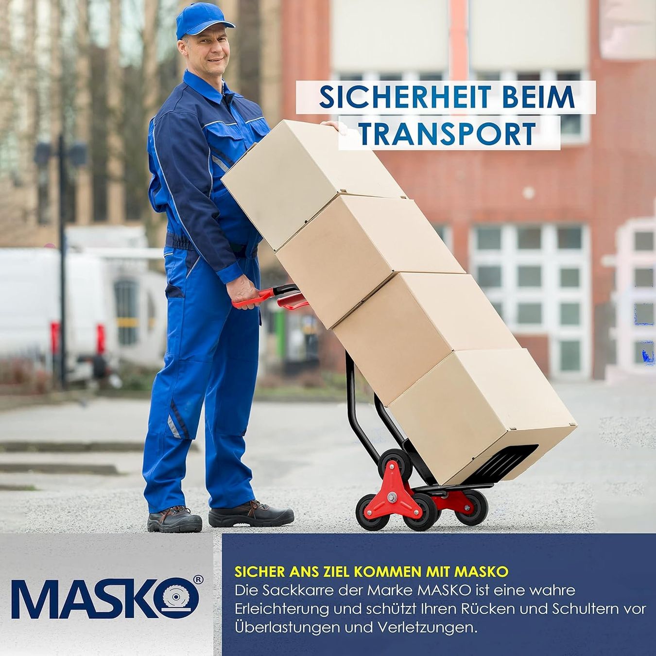 Altro per stoccaggio & trasporto: MASKO Sackkarre 200 kg Schwarz – Nuovo e nell'imballaggio originale da Bottighofen venduto da zaap 3