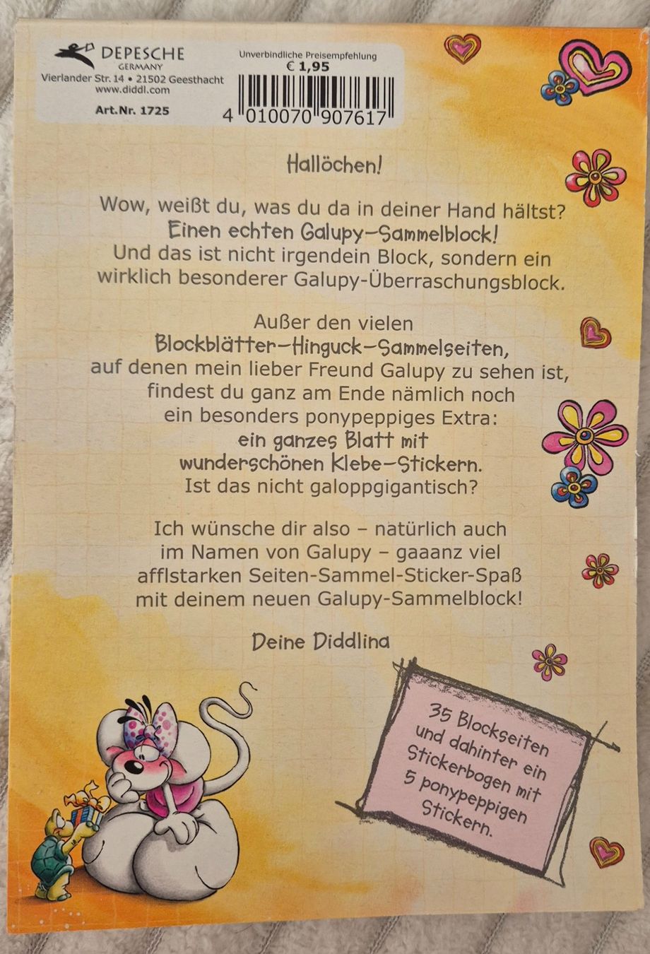 Blocchi: Galupy/Diddl Block a6 Format – Usato da Urtenen-Schönbühl venduto da Rose.9294 1