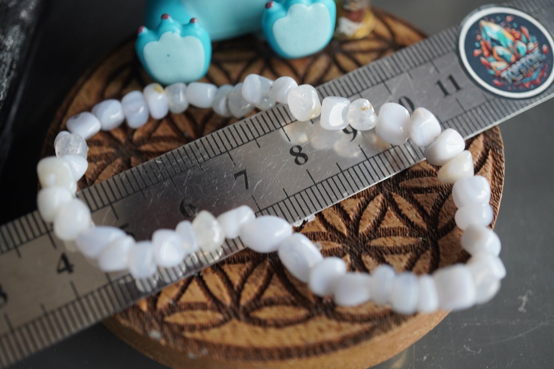 Minéraux & Lithothérapie: Chalcedon   Blau  Armband mit Gummizug – Neuf avec emballage d'origine à Eschenbach SG par topstone 1