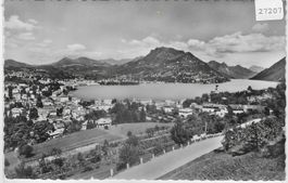 Lugano mit dem Mte. Bre und Paradiso