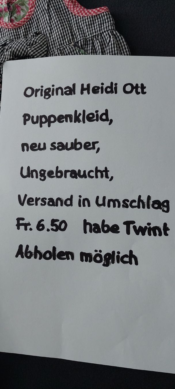 Heidi ott Puppen: Heidi Ott Pupprnkleider  – Neu (gemäss Beschreibung) aus Muri AG von nindo1 2