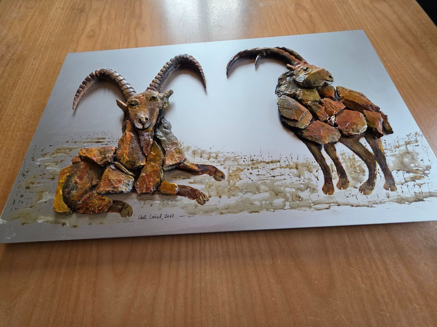Foto & Immagini: Wandbild Steinbock von Ueli Leist, 2012 - Kunstobjekt – Usato da Grossdietwil venduto da Appaloosa 1