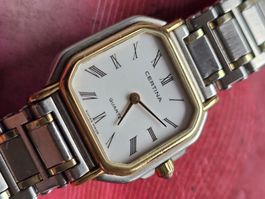 134 Certina Tank (Santos like)   Gold / SS