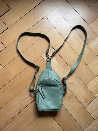Leder Rucksack mintfarben klein