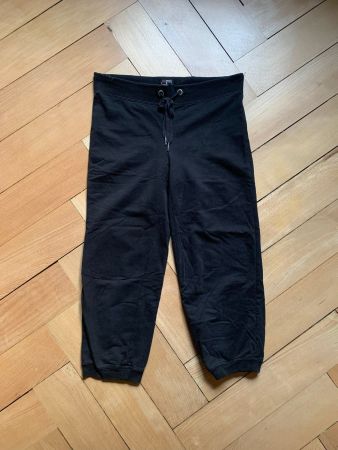 Trainerhose schwarz halblang - S