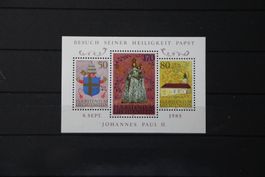Liechtenstein Sonderblock Papstbesuch