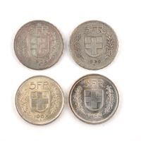 4x 5Fr Silbermünze