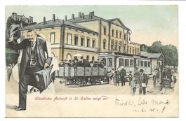 St. Gallen - Stadt - alter Bahnhof - Speicher-Bahn - 1905
