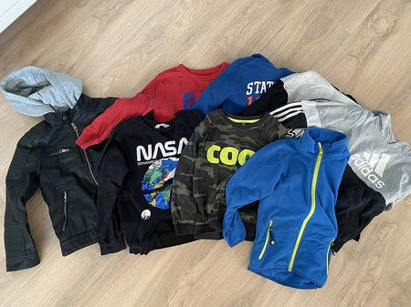 7 Pullover 1 Lederjack passend bei 128