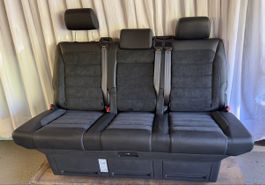 VW T6.1 - 3er sitzbank. ungebraucht. leder alcantara schwarz