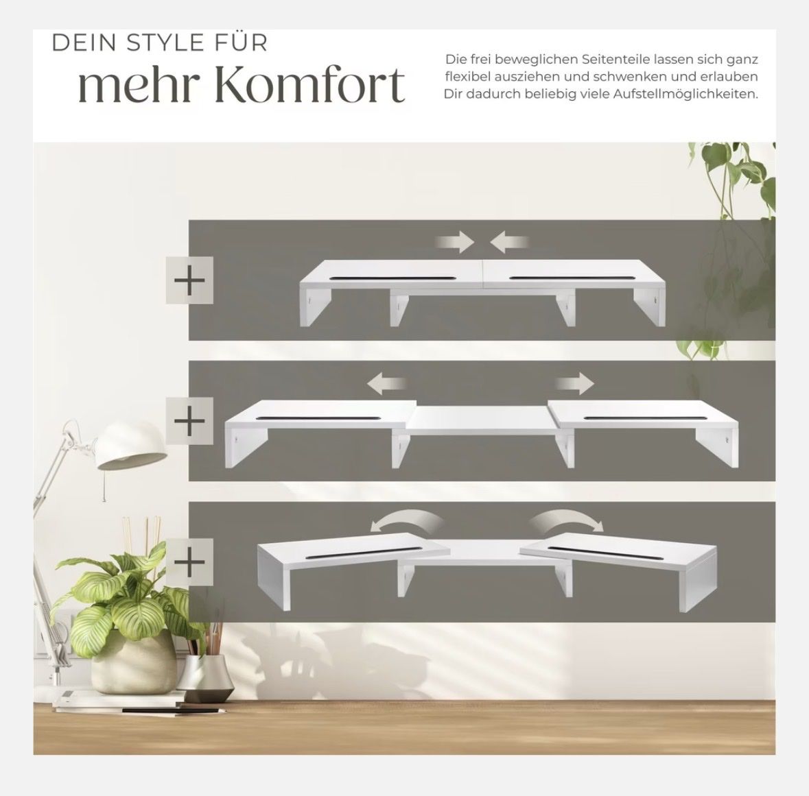 Support d'écran: Monitorständer, 3-teilig weiss – D'occasion à Gossau ZH par Celestino_2.0 1