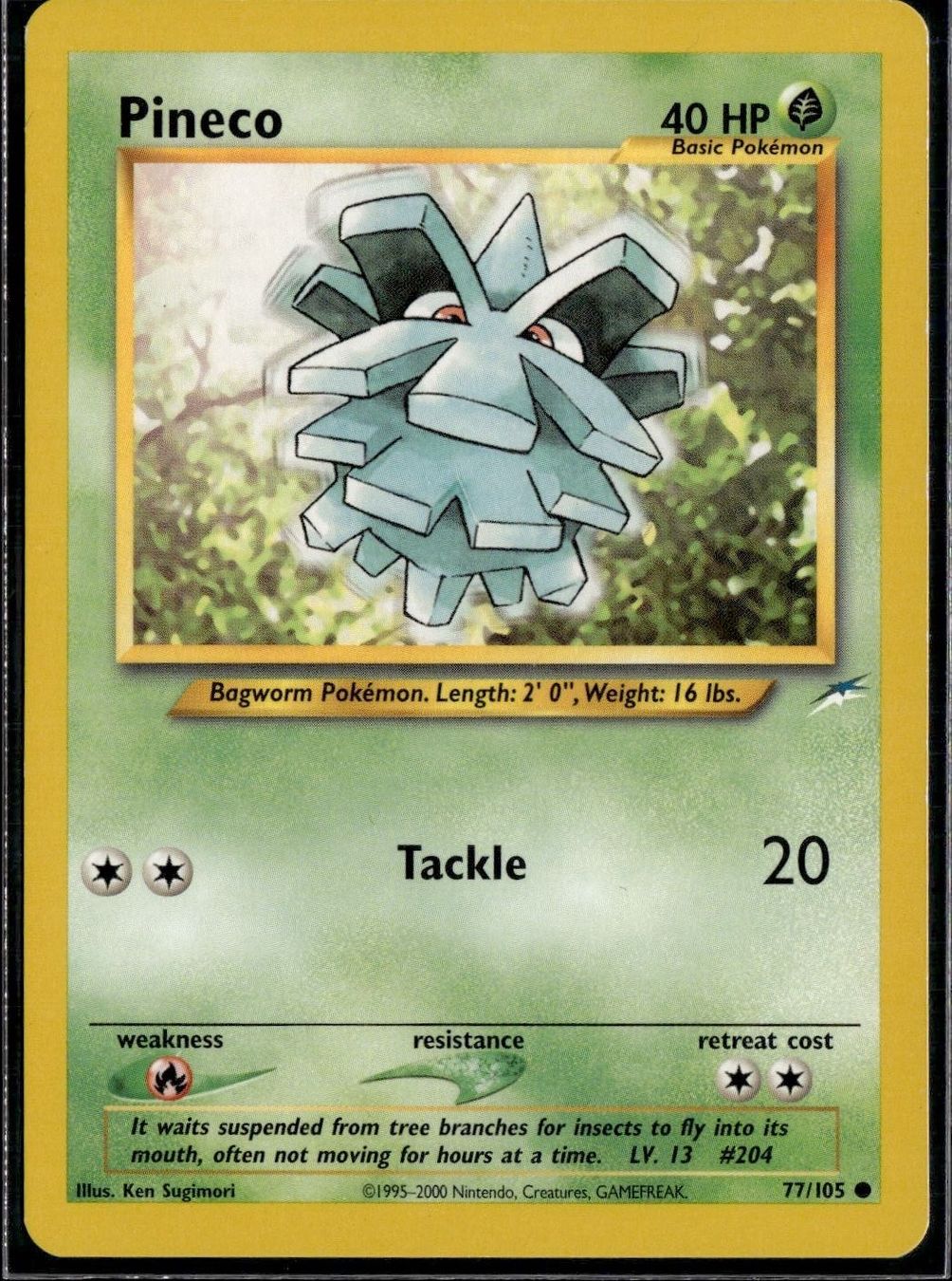 Pokémon Carte collezionabili: Pineco 77/105 Neo Destiny Pokemon – Usato da Zürich venduto da pokemon_cards