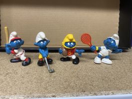 Schlumpf Figuren Set Sport 5 Stk gebraucht guter Zustand