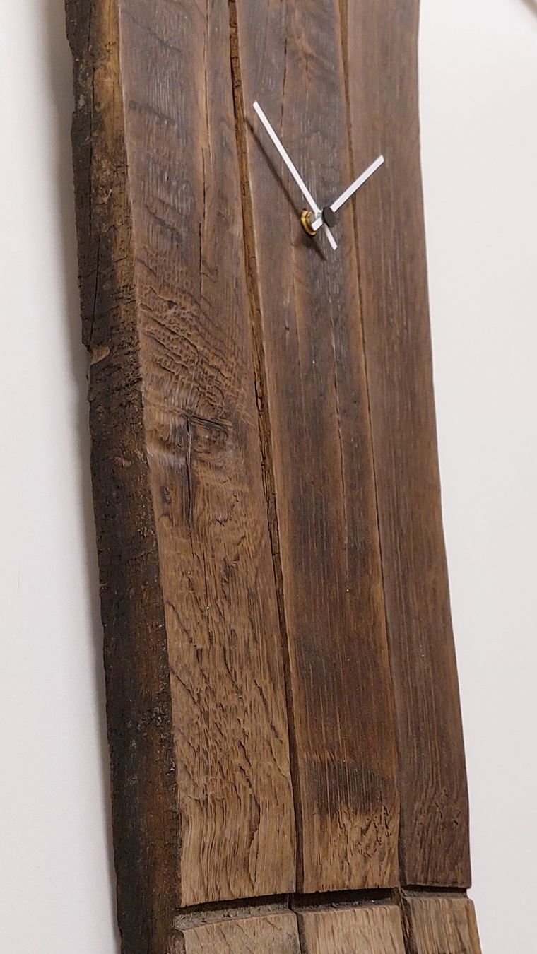 Uhren: Uhr aus Eichenfass-Dauben, Altholz Eiche – Neu und originalverpackt aus Egnach von Oldwoodstyle 4