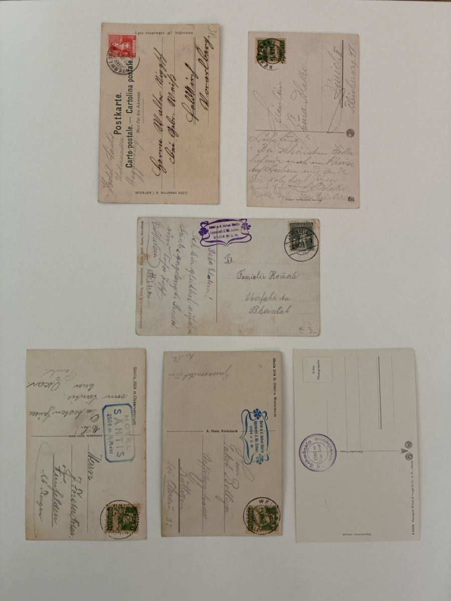 Cartoline postali: 12 Ansichtskarten Schweiz vom Säntis AP – Usato da Oftringen venduto da Cla.vD.74 3