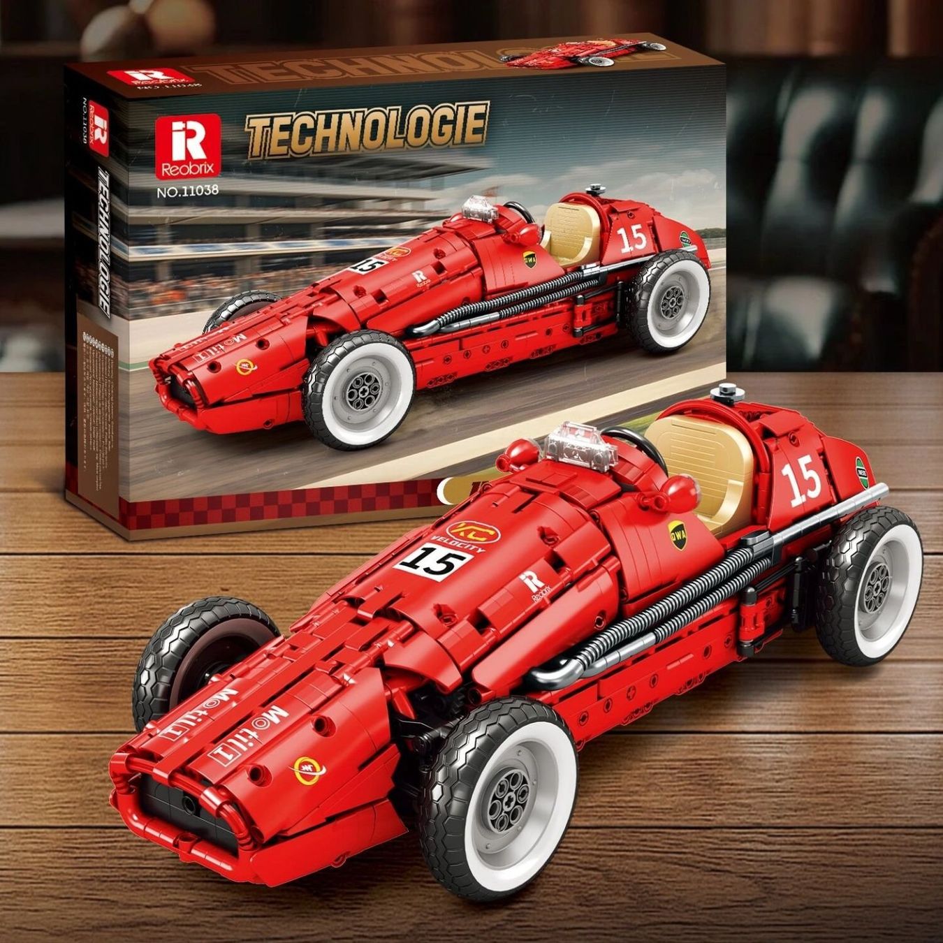 Kit di costruzioni: REOBRIX-11038-Retro Formel 1 Auto-Technikmodel – Nuovo (secondo la descrizione) da Arboldswil venduto da Lubber