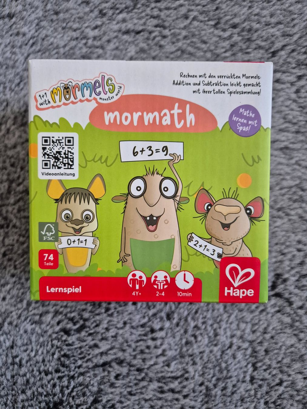 Hape Giochi: Hape Lernspiel "mormath" 1+1 mit Mormels, Neu – Nuovo e nell'imballaggio originale da Widnau venduto da KleineHonigblume