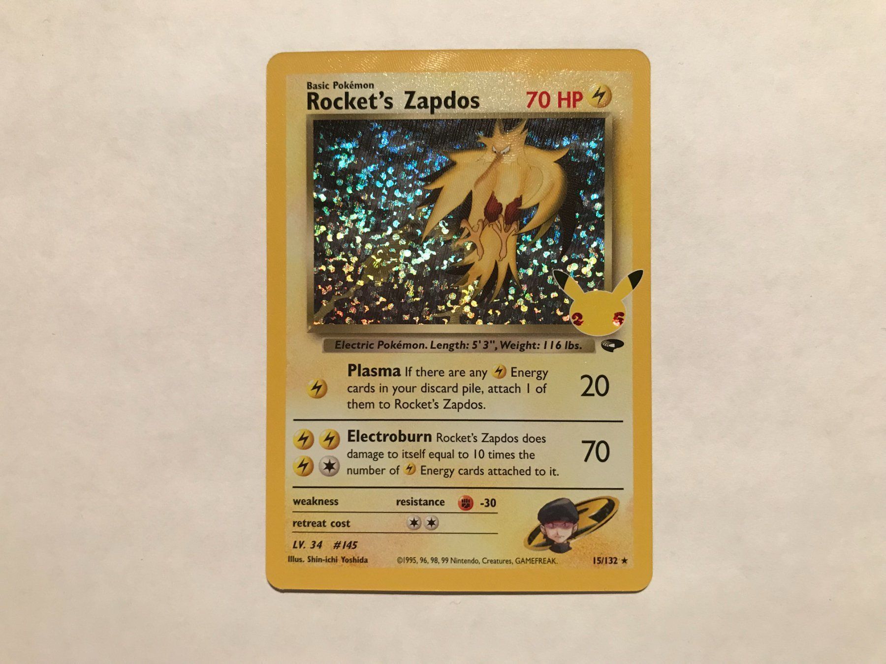 Pokémon Carte collezionabili: Rocket's Zapdos Celebrations EN – Usato da Hagendorn venduto da Pokecollectorch 1