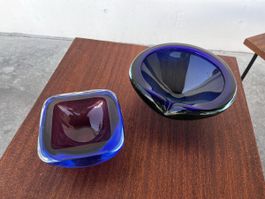 Mid Century Murano Glas Schalen Aschenbecher 