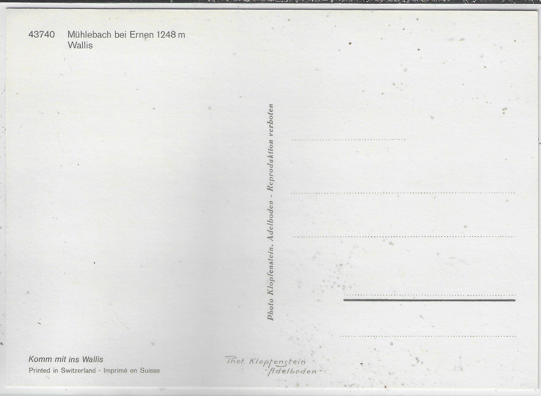 Cartoline postali: Mühlebach bei Ernen – Usato da Ettingen venduto da Kartenplanet 1