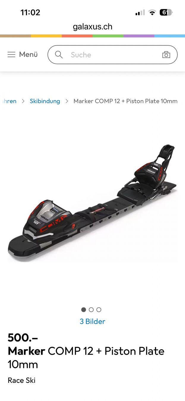 Marker Attacchi: Skibindung Marker Comp 12 + Piston Plate 10mm – Usato da MALIX venduto da Sumoto