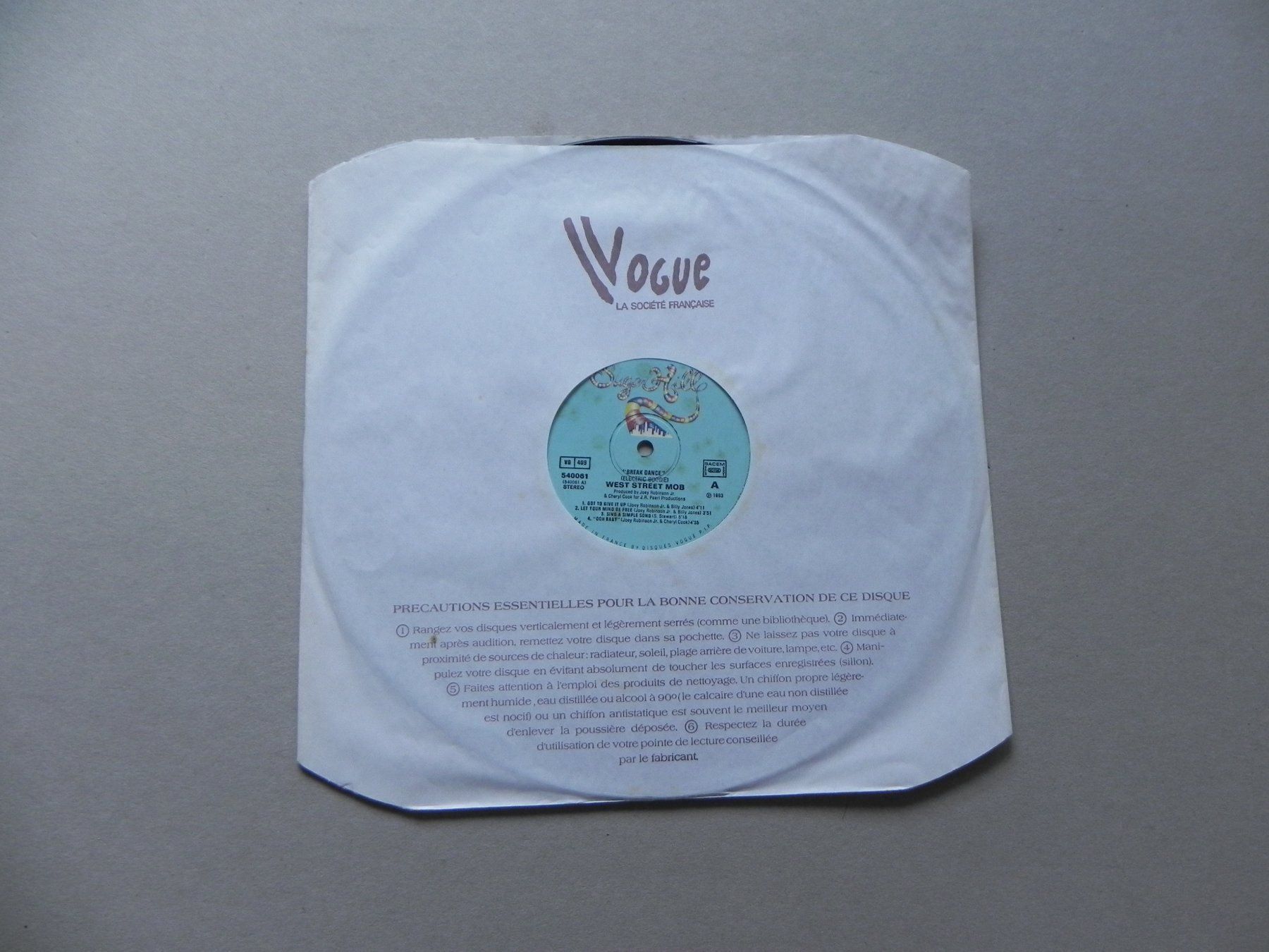 Schallplatten: LP Break Dance West Street MOB 1983 – Gebraucht aus Siebnen von krimsie 2