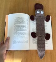 Gehäkeltes Buchzeichen- Schnabeltier, Handmade