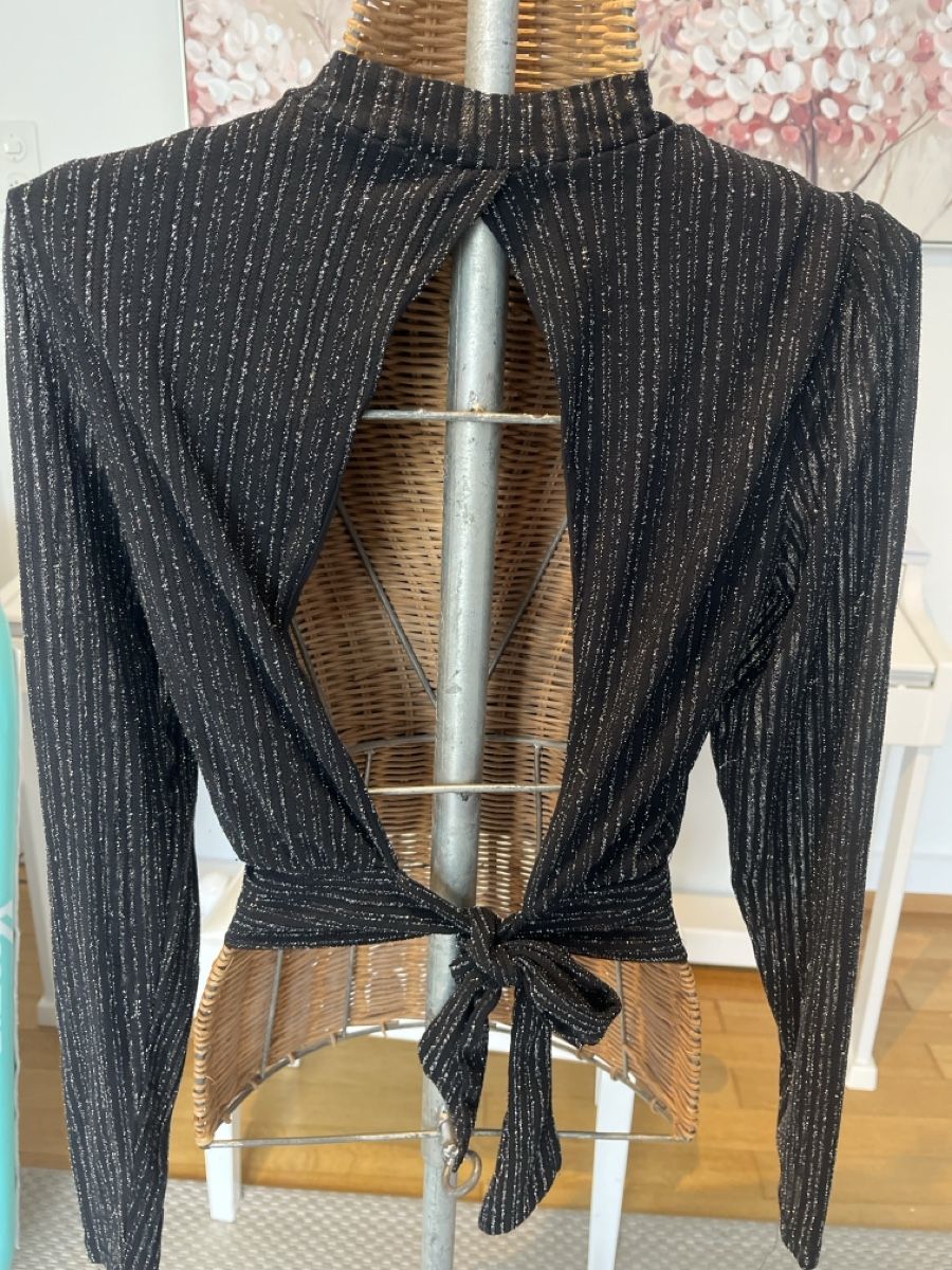 Camicette: Glitzer-Bluse mit Rückenausschnitt, XS – Usato da Solothurn venduto da Bobesch08 2