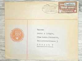 TR20 Enveloppe + Timbre Suisse 1942